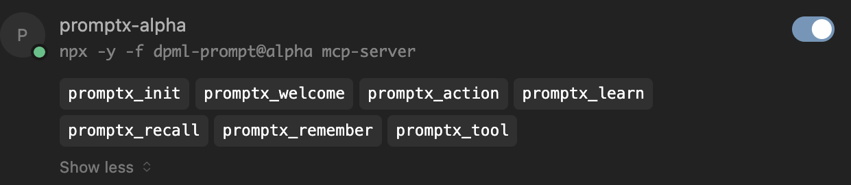 PromptX安装成功 - MCP工具正常加载